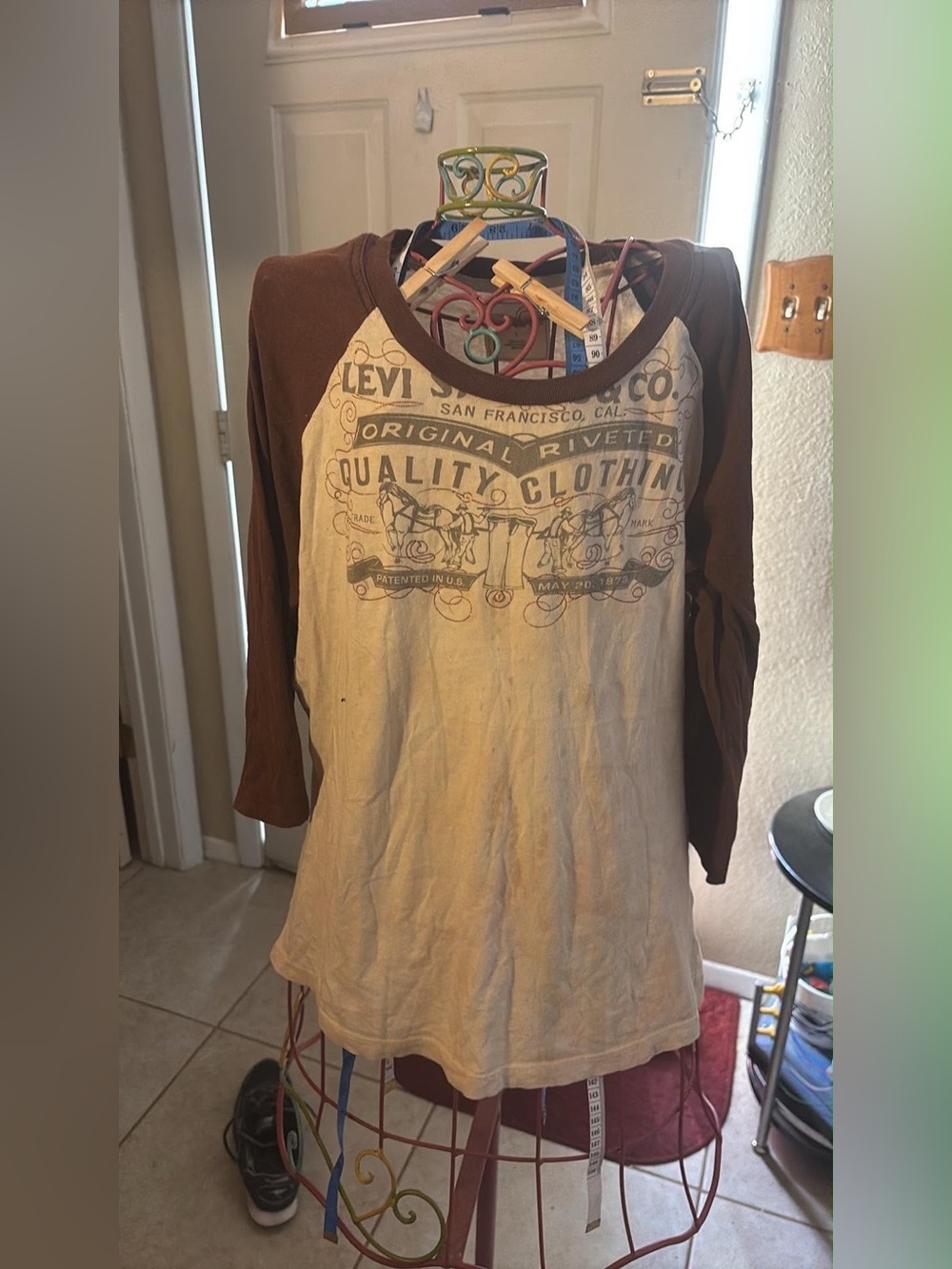 Levi's Kids Brown & Cream Raglan Graphic Top